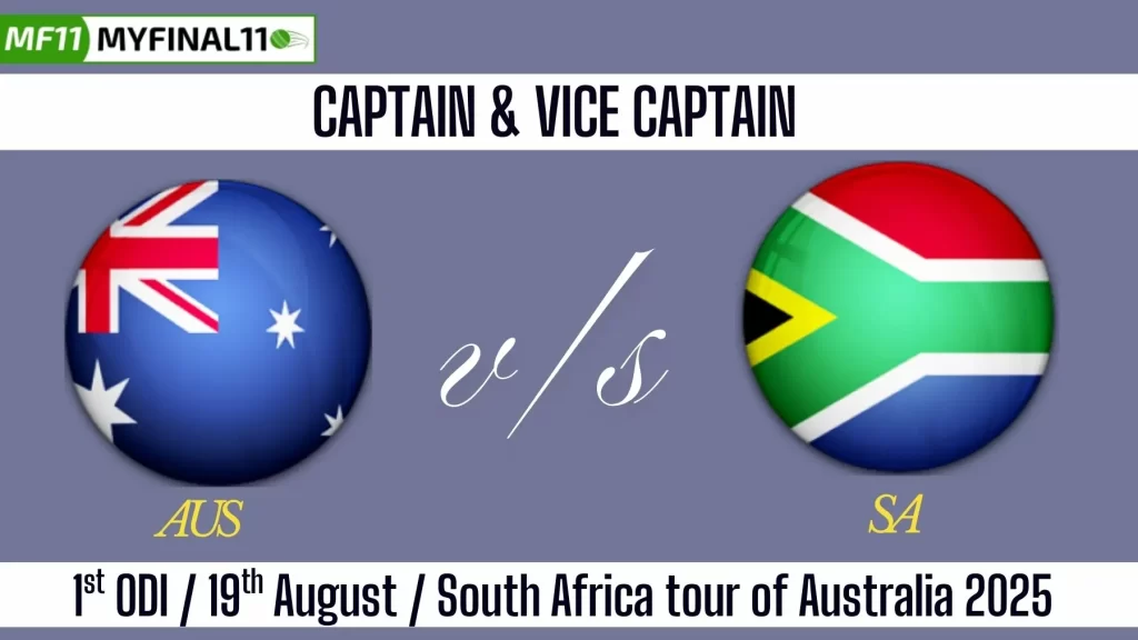 AUS vs SA Top 3 Captain and Vice-Captain Pick for 1st ODI Match – South Africa Tour of Australia 2025