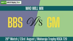 BBS vs GM Who Will Win Today, 26th Match, Top Batter and Bowler Tips – Maharaja Trophy KSCA T20 2025