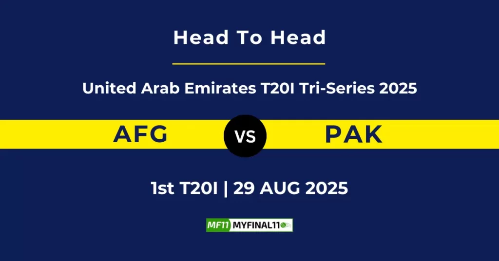 AFG vs PAK Player Battle & Head to Head Team Stats – United Arab Emirates T20I Tri-Series 2025