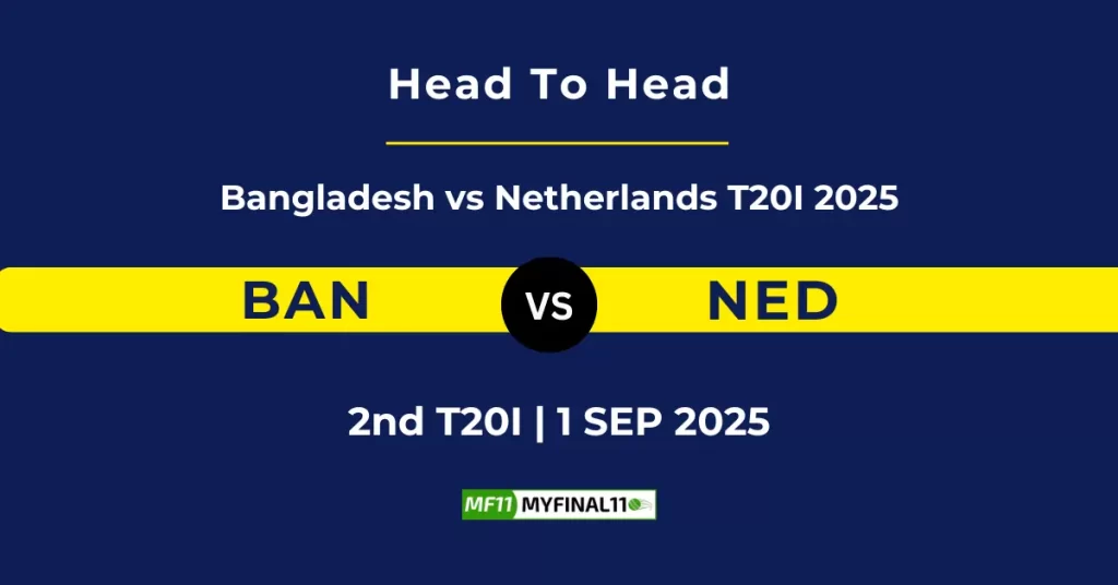 BAN vs NED Player Battle & Head to Head Team Stats – Bangladesh vs Netherlands T20I 2025