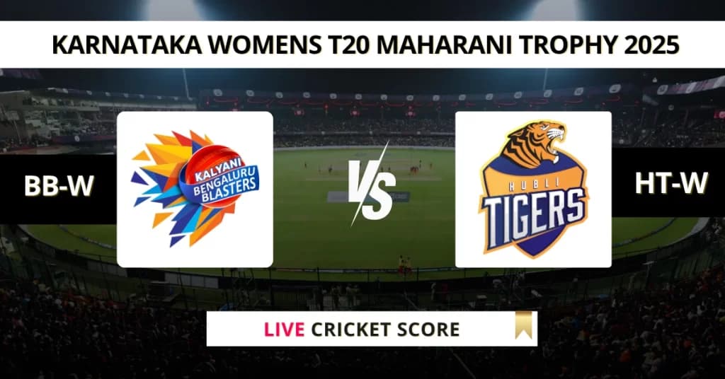 BB-W vs HT-W Live Score: Scorecard, Ball by Ball Commentary – Match 7, Karnataka Women’s T20 Maharani Trophy 2025