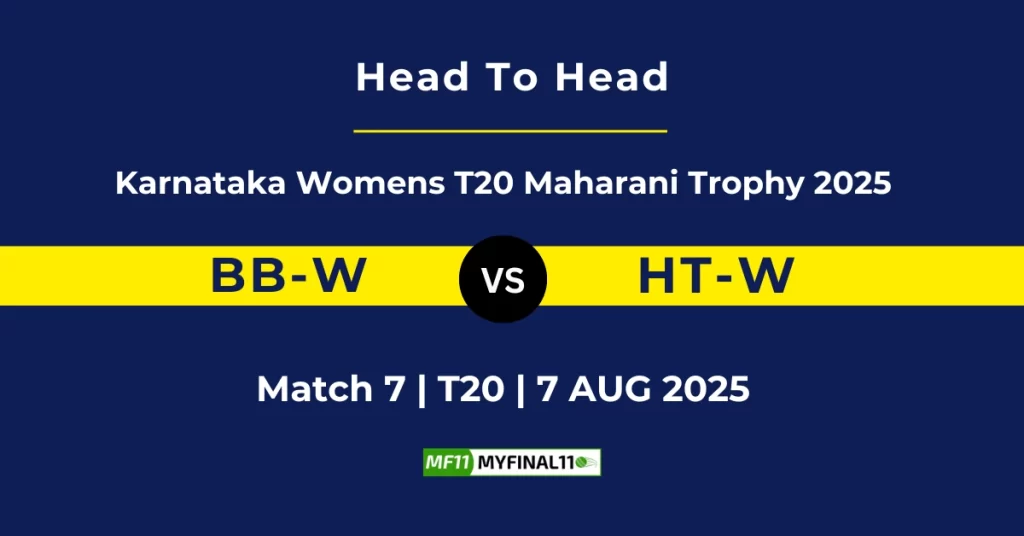 BB-W vs HT-W Player Battle & Head to Head Team Stats – Karnataka Women’s T20 Maharani Trophy 2025