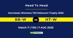 BB-W vs HT-W Player Battle & Head to Head Team Stats – Karnataka Women’s T20 Maharani Trophy 2025