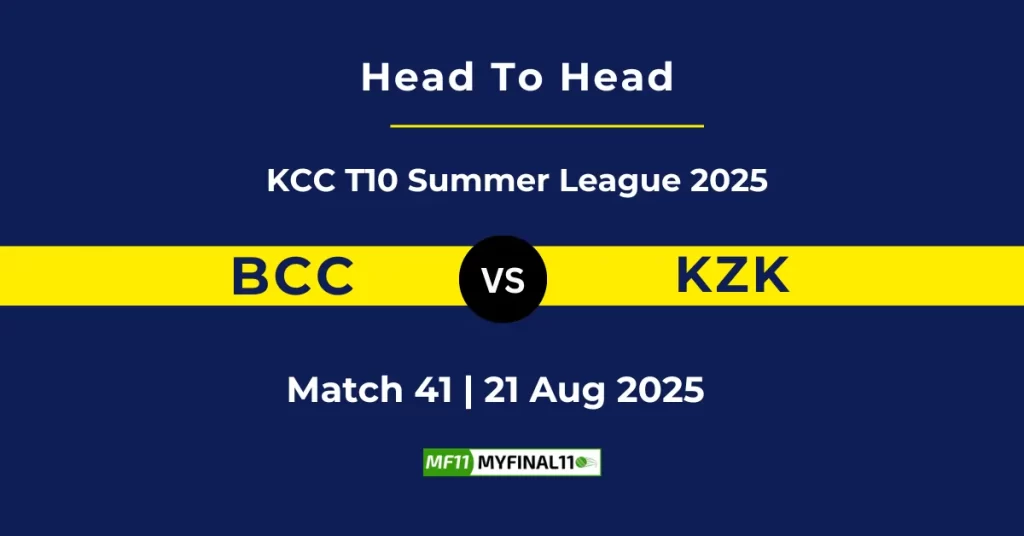 BCC vs KZK Player Battle & Head to Head Team Stats – KCC T10 Summer League 2025