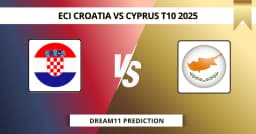 CRO vs CYP Dream11 Prediction Today: Pitch Report, Player Stats, & Fantasy Tips ECI Croatia vs Cyprus T10 2025 – Match 1