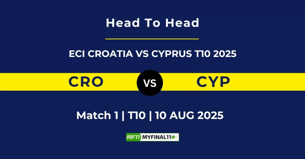 CRO vs CYP Player Battle & Head to Head Team Stats – ECI Croatia vs Cyprus T10 2025