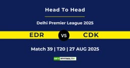 EDR vs CDK Player Battle & Head to Head Team Stats – Delhi Premier League 2025