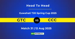 GTC vs CCC Player Battle & Head to Head Team Stats – Guwahati T20 Spring Cup 2025