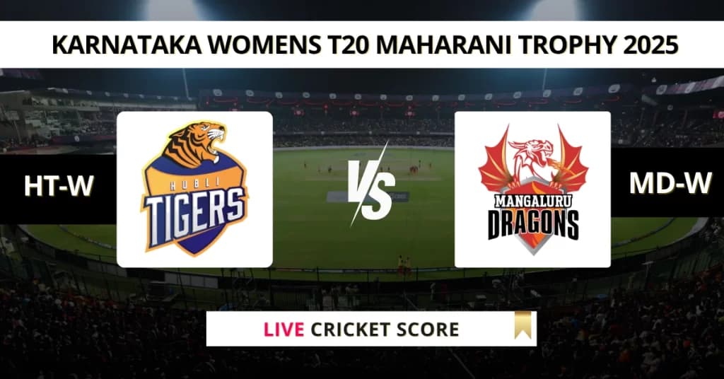 HT-W vs MD-W Live Score: Scorecard, Ball by Ball Commentary – Match 5, Karnataka Women’s T20 Maharani Trophy 2025