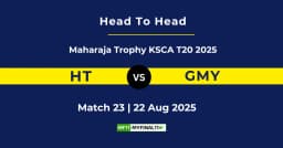 HT vs GMY Player Battle & Head to Head Team Stats – Maharaja Trophy KSCA T20 2025