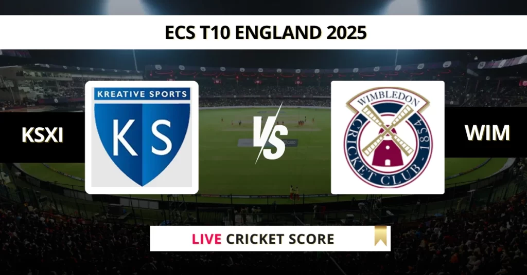WIM vs KSXI Live Score: Scorecard, Ball by Ball Commentary – Match 40, ECS T10 England 2025