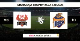 MD vs HT Live Score: Scorecard, Ball by Ball Commentary – Match 18, Maharaja Trophy KSCA T20