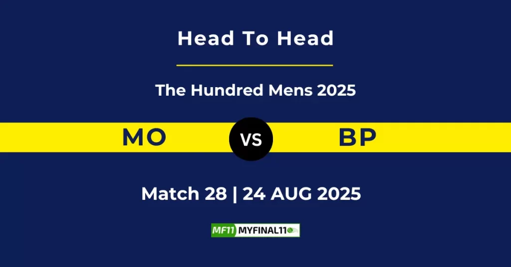 MO vs BP Player Battle & Head to Head Team Stats – The Hundred Mens 2025