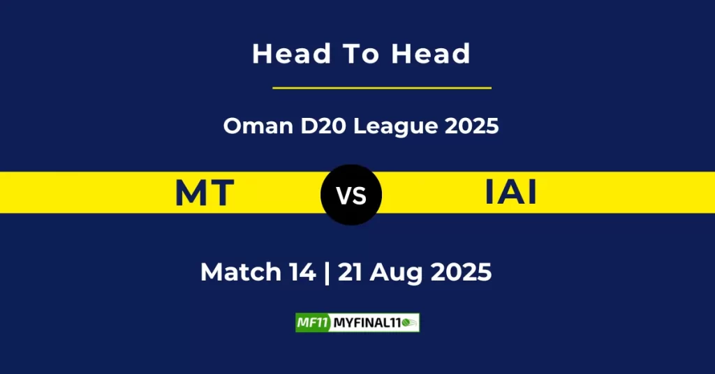 MT vs IAI Player Battle & Head to Head Team Stats – Oman D20 League 2025