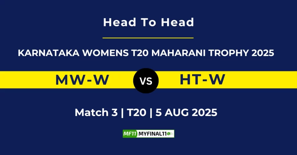MW-W vs HT-W Player Battle & Head to Head Team Stats – Karnataka Women’s T20 Maharani Trophy 2025