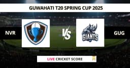 NVR vs GUG Live Score: Scorecard, Ball by Ball Commentary – Match 30, Guwahati T20 Spring Cup 2025