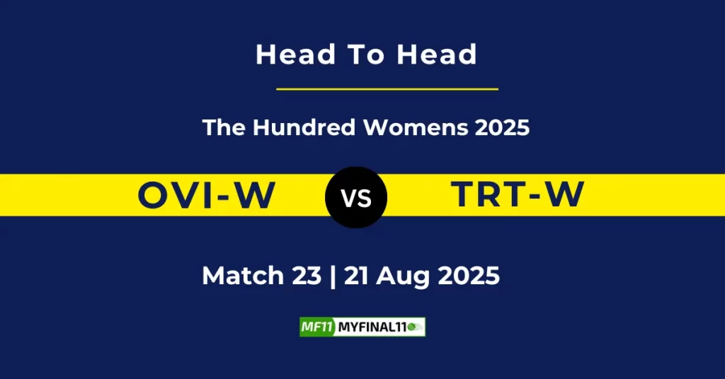 OVI-W vs TRT-W Player Battle & Head to Head Team Stats – The Hundred Womens 2025