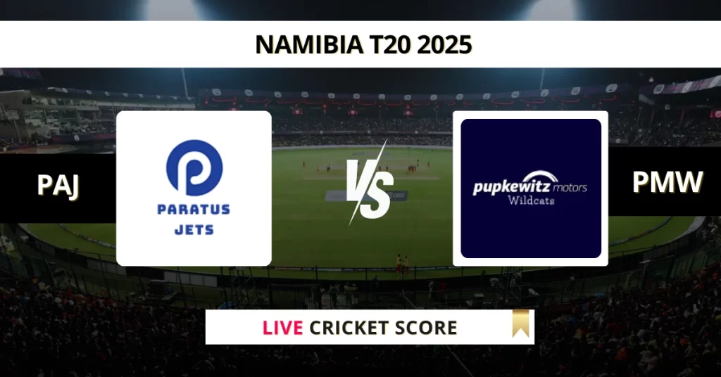 PAJ vs PMW Live Score: Scorecard, Ball by Ball Commentary – Match 12, Namibia T20 2025