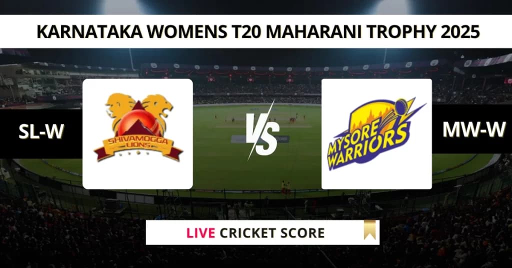 SL-W vs MW-W Live Score: Scorecard, Ball by Ball Commentary – Match 6, Karnataka Women’s T20 Maharani Trophy 2025