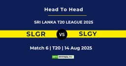 SLGR vs SLGY Player Battle & Head to Head Team Stats – SLC T20 League 2025