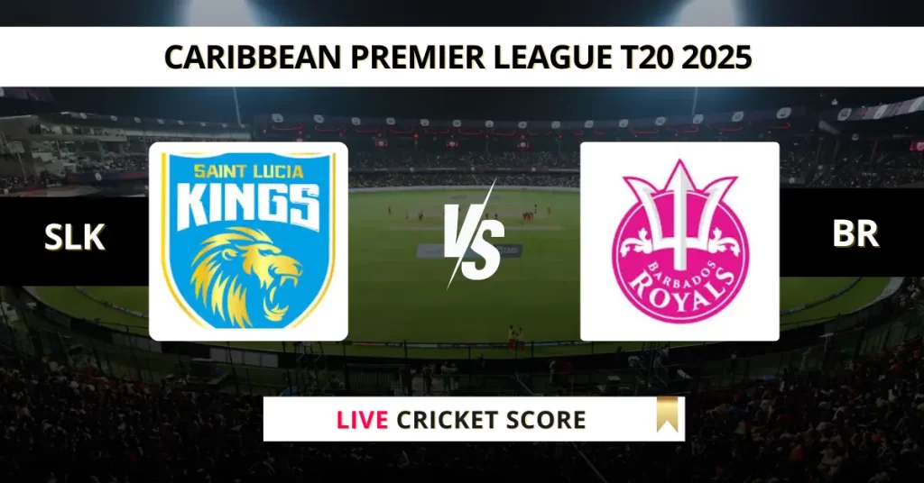 SLK vs BR Live Score: Scorecard, Ball by Ball Commentary – Match 12, Caribbean Premier League T20 2025