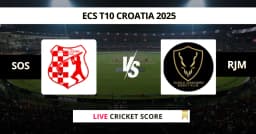 SOS vs RJM Live Score: Scorecard, Ball by Ball Commentary – Match 18, ECS T10 Croatia 2025
