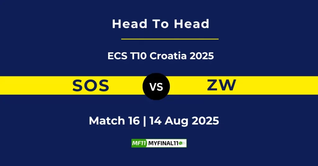 SOS vs ZW Player Battle & Head to Head Team Stats – ECS T10 Croatia 2025
