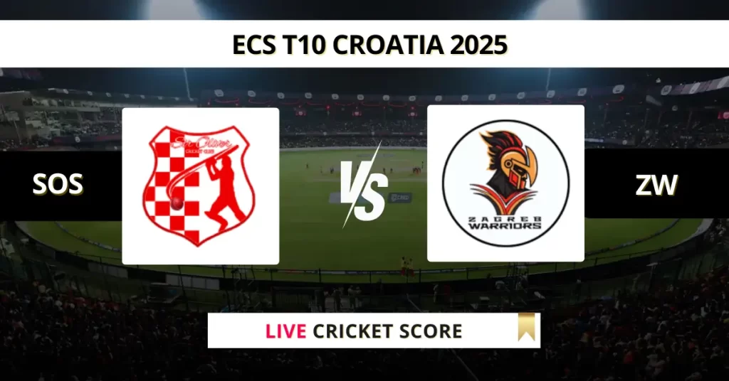 SOS vs ZW Live Score: Scorecard, Ball by Ball Commentary – Match 16, ECS T10 Croatia 2025