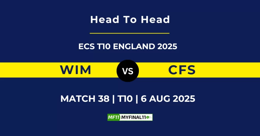 WIM vs CFS Player Battle & Head to Head Team Stats – ECS T10 England 2025