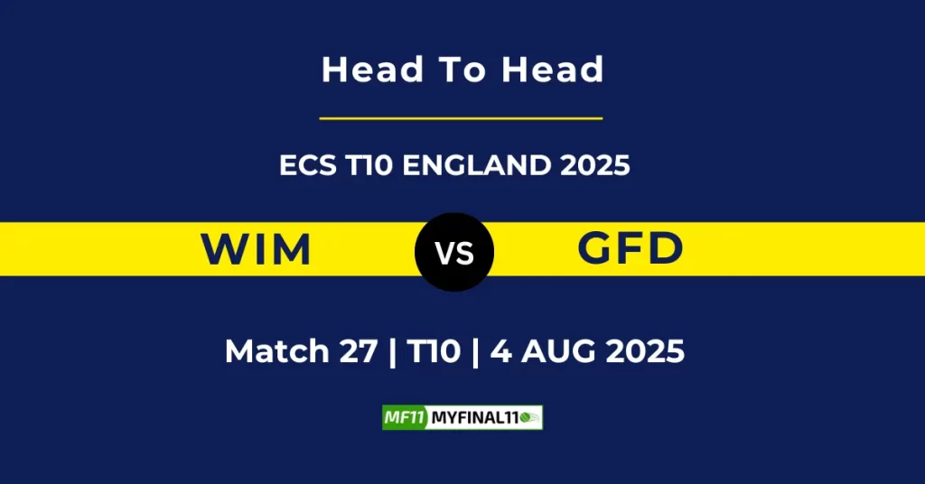 WIM vs GFD Player Battle & Head to Head Team Stats – ECS T10 England 2025