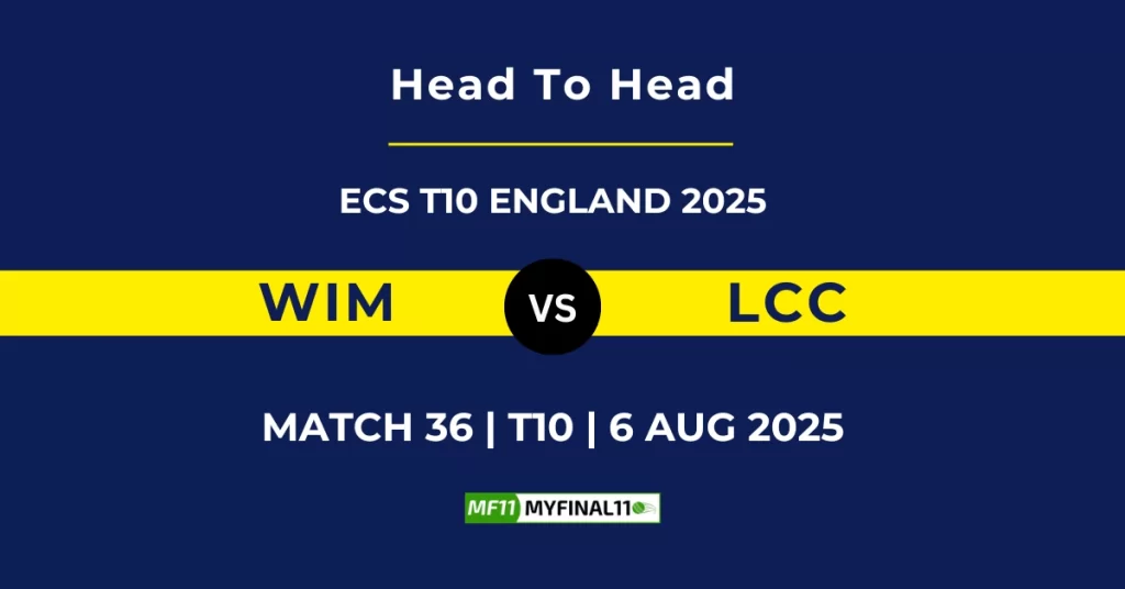 WIM vs LCC Player Battle & Head to Head Team Stats – ECS T10 England 2025