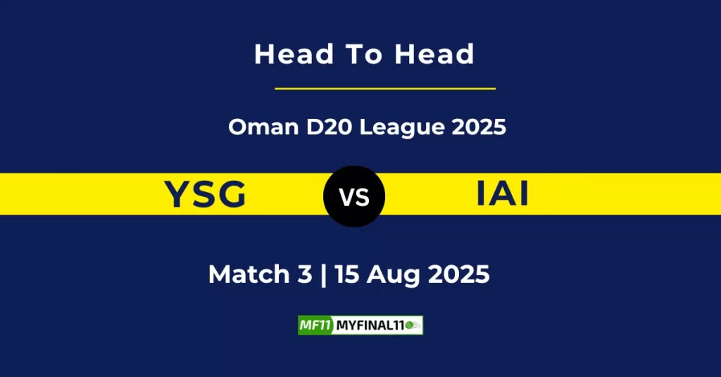 YSG vs IAI Player Battle & Head to Head Team Stats – Oman D20 League 2025