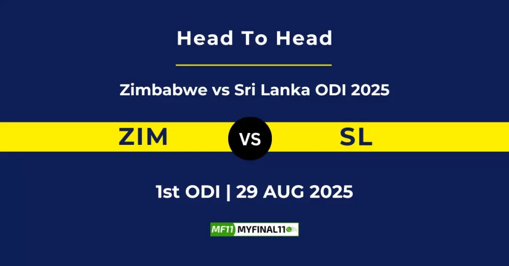 ZIM vs SL Player Battle & Head to Head Team Stats – Zimbabwe vs Sri Lanka ODI 2025