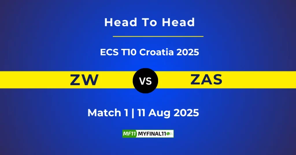 ZW vs ZAS Player Battle & Head to Head Team Stats – ECS T10 Croatia 2025