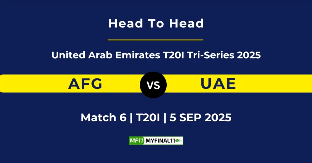 AFG vs UAE Player Battle & Head to Head Team Stats – United Arab Emirates T20I Tri-Series 2025