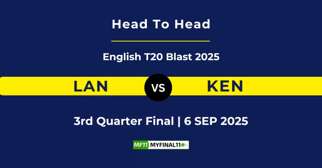LAN vs KEN Player Battle & Head to Head Team Stats – English T20 Blast 2025