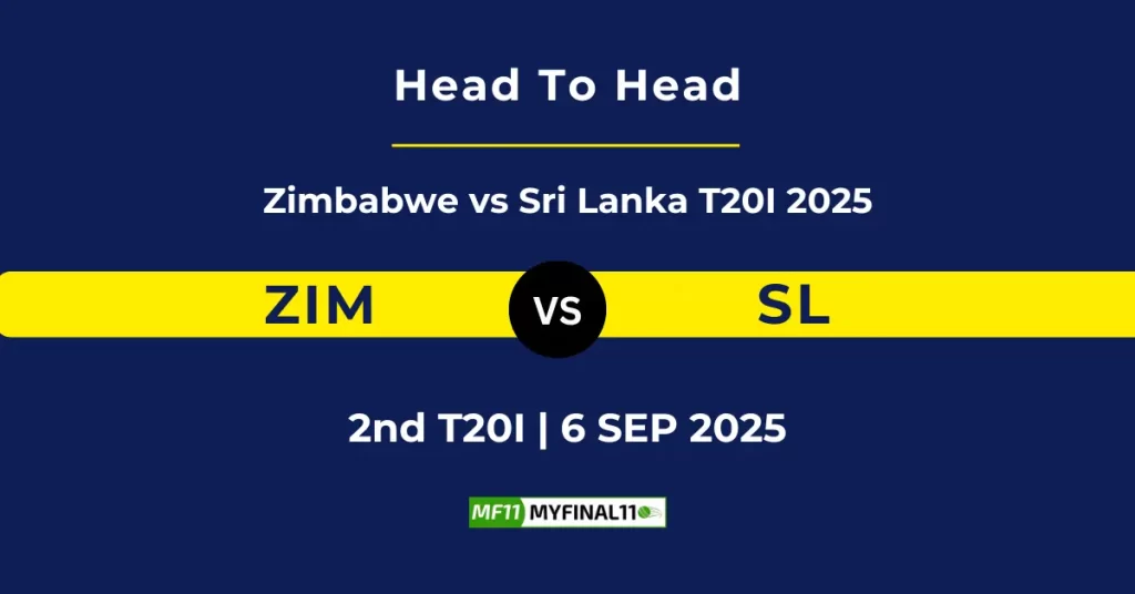 ZIM vs SL Player Battle & Head to Head Team Stats – Zimbabwe vs Sri Lanka T20I 2025