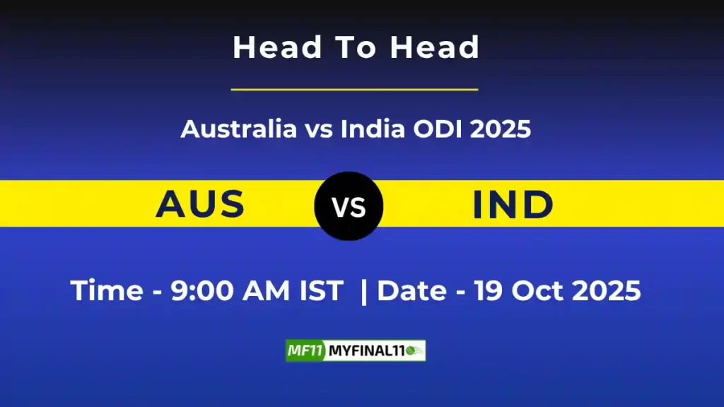 AUS vs IND Player Battle & Head to Head Team Stats – India Tour of Australia 2025