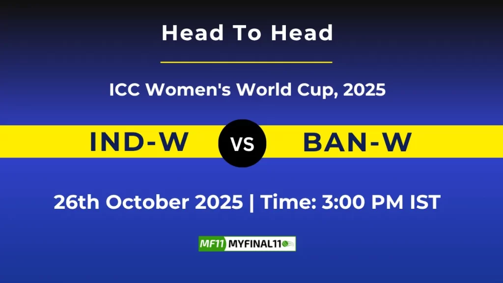 IND-W vs BAN-W Head to Head Team Stats and Player Battle – ICC Women’s World Cup 2025