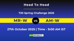 MR vs AM Women T20: Player Battle & Head to Head Team Stats – T20 Spring Challenge 2025