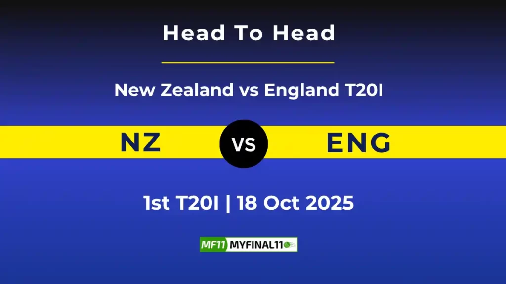 NZ vs ENG 1st T20I Player Battle & Head to Head Team Stats – New Zealand vs England T20I 2025