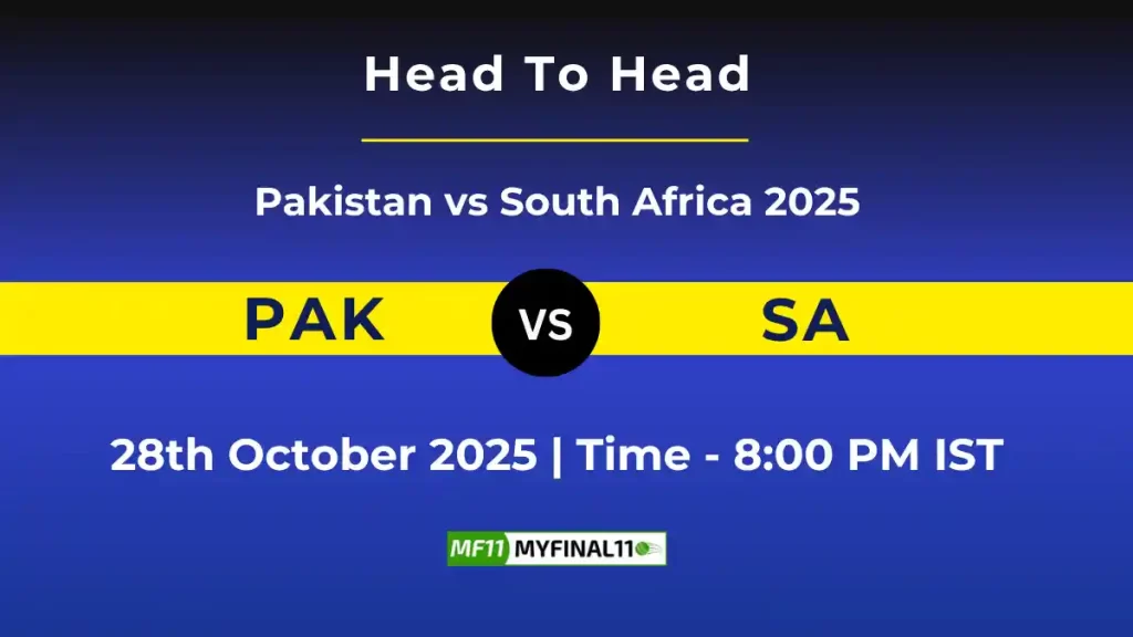 PAK vs SA 1st T20I:Player Battle & Head to Head Team Stats – South Africa vs Pakistan 2025