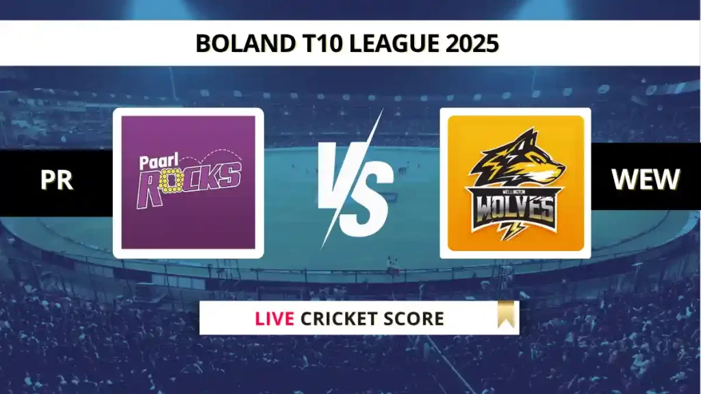 PR vs WEW Live Score: Scorecard, Ball by Ball Commentary – Match 14, Boland T10 League 2025