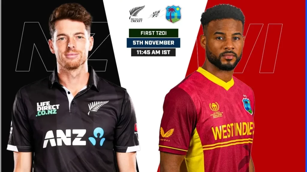 NZ vs WI 1st T20I Match Preview & Prediction – West Indies tour of New Zealand 2025