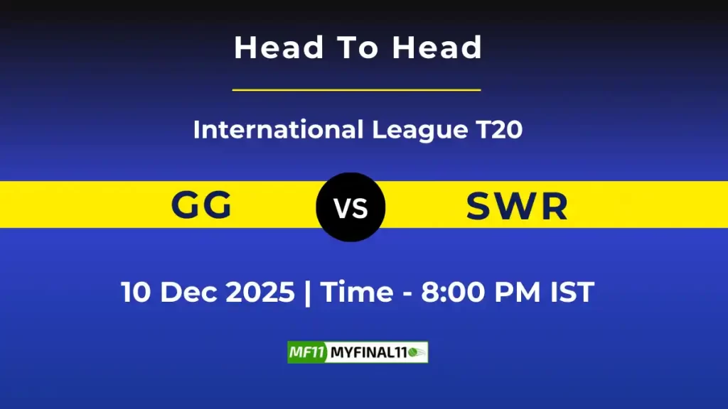 GG vs SWR Player Battle, Statistics and Team Stats – IL T20 2025