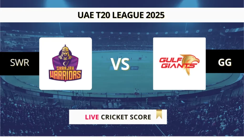 SWR vs GG Live Score: Scorecard, Ball by Ball Commentary – Match 16, International League T20 2025