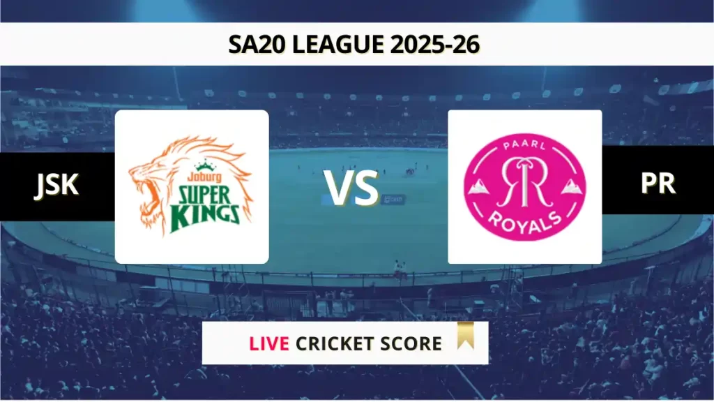 JSK vs PR Live Score, Scorecard, Ball by Ball Match Updates – Eliminator, SA20 2025