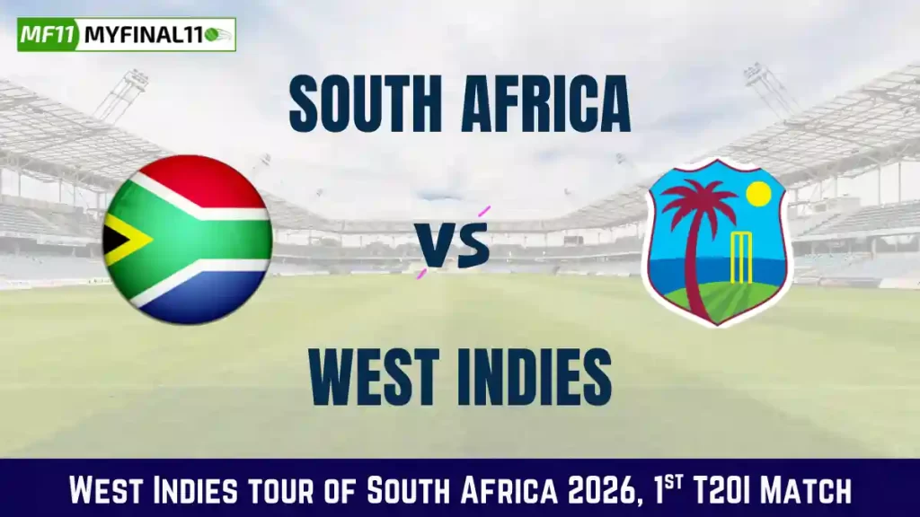 SA vs WI Dream11 Prediction (1st T20I), in Paarl, January 27, 2026 – Fantasy Tips, Playing11, Pitch Report