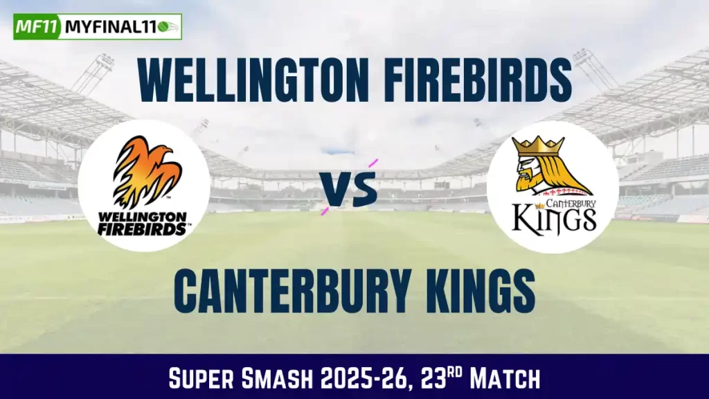 WF vs CTB Dream11 Prediction (Super Smash, 23rd Match), in Wellington, January 19, 2026 – Fantasy Tips, Playing11, Pitch Report