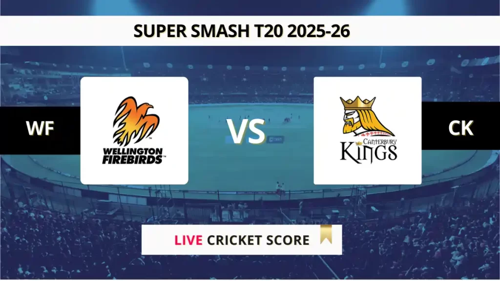 WF vs CTB Live Score, Scorecard, Ball by Ball Match Updates – 23rd Match, Super Smash 2025